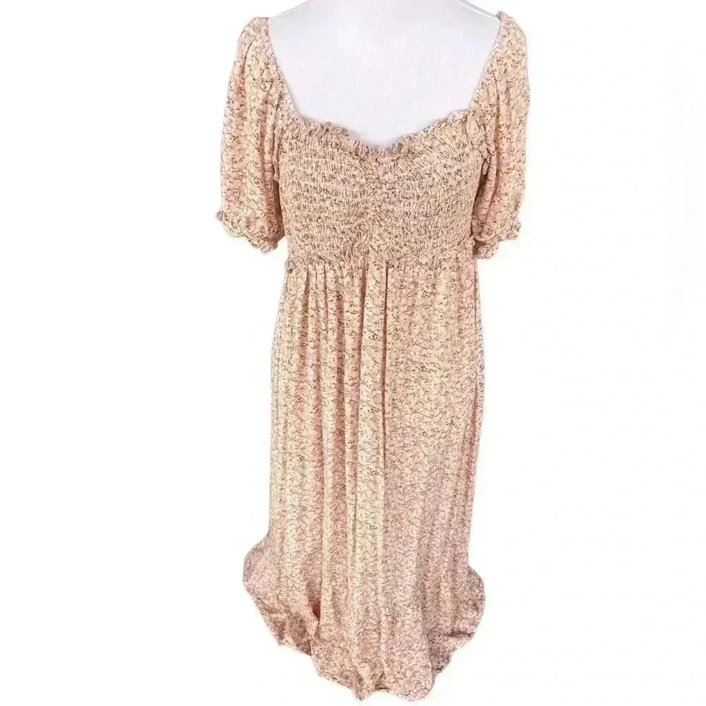 Polagram Smocked Floral Dress - Size Large